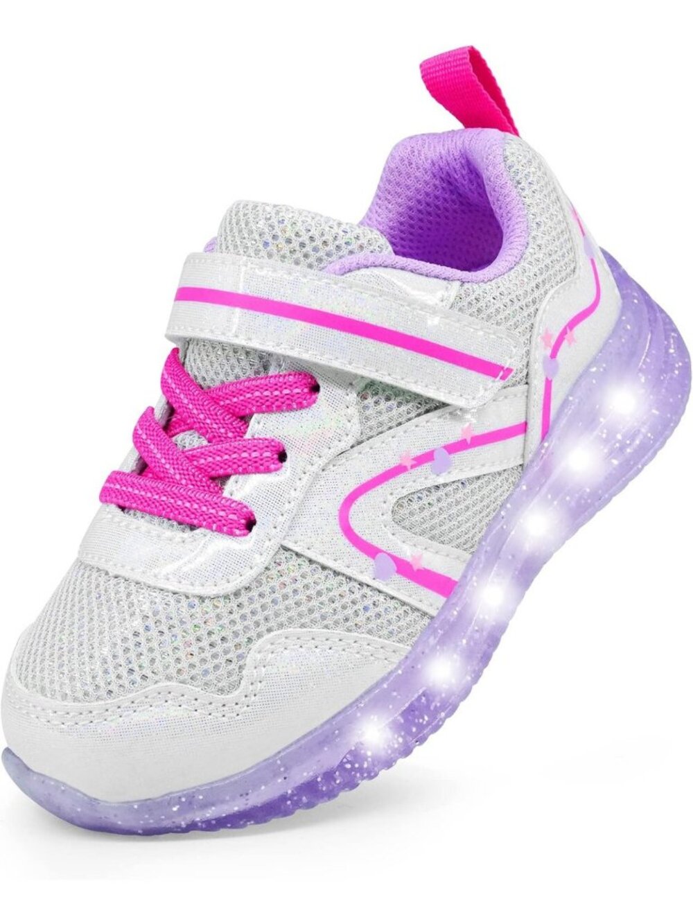 Light Up Toddler Sneakers - LED Flashing, Breathable Mesh, Lightweight Running